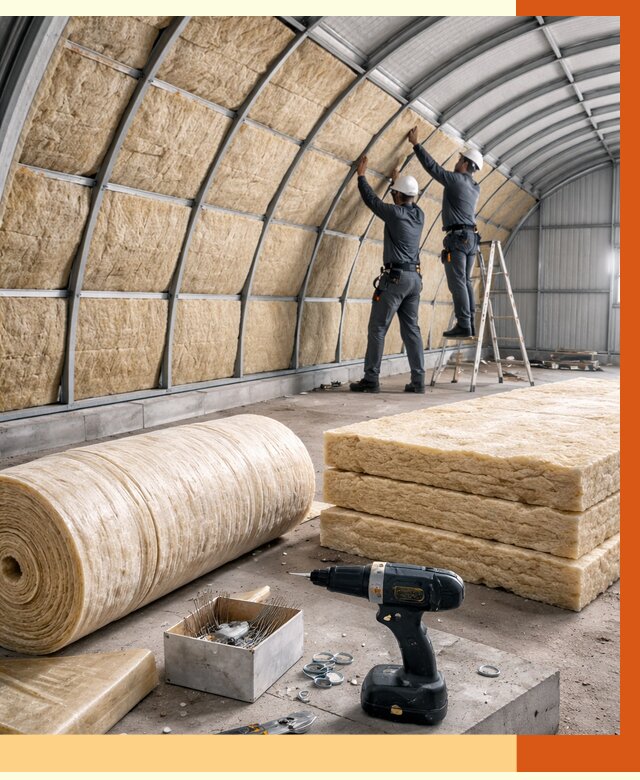 Утепление арочного ангара в Челябинске от 3300 руб./м2 под ключ | ТепломастерЧлб