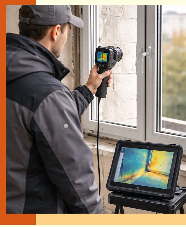 Тепловизионное обследование дома в Челябинске для выявления утечек тепла