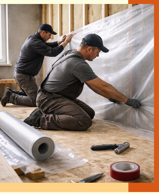 Монтаж пароизоляции в Челябинске от 2578 руб. — установка и укладка под ключ | ТепломастерЧлб